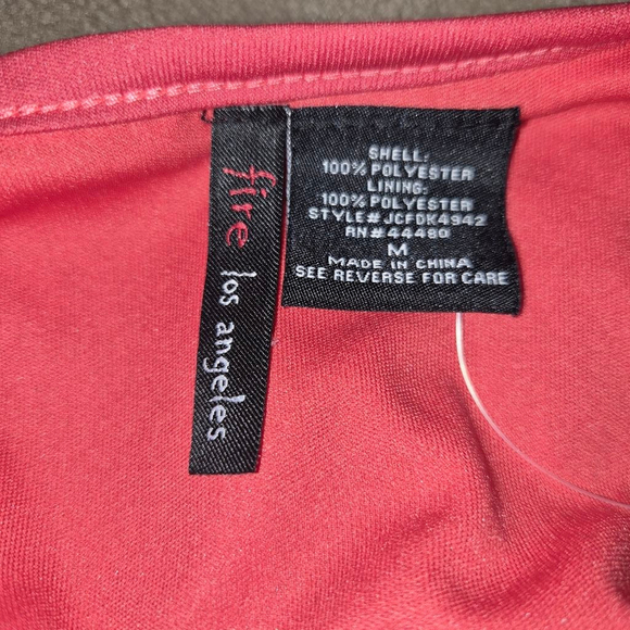 Fire Los Angeles Cold-Shoulder Crochet Berry Color Dress Size Medium - Picture 6 of 9